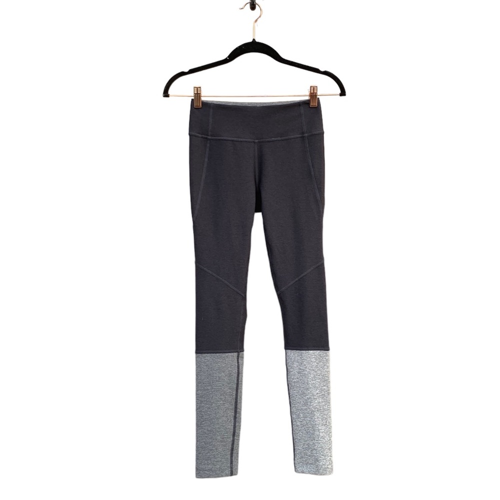 Outdoor Voices Dipped 7/8 Tri Tone Black Gray Leggings NWOT XS